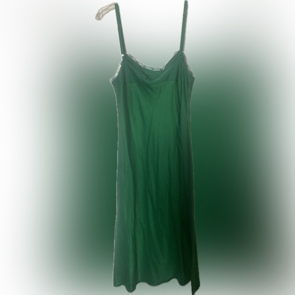 Brazeau Tricot Elegant Green Women's Slip Dress - Picture 3 of 6